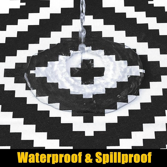 Smiry Rectangle Table Cloth Cover, Waterproof Elastic Fitted Picnic Tablecloth for 4 Foot Tables, Wipeable Flannel Backed Vinyl Tablecloths for Camping, Dining, Outdoor (Black, 30" x 48")