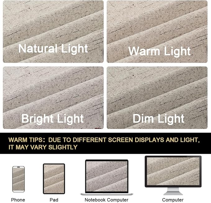 PrinceDeco 100% Blackout Curtains Black Out Curtains for Sliding Glass Doors Extra Wide Blackout Curtains Folding Door Curtain Sliding Glass Door Curtain,W100 X L96, Stone