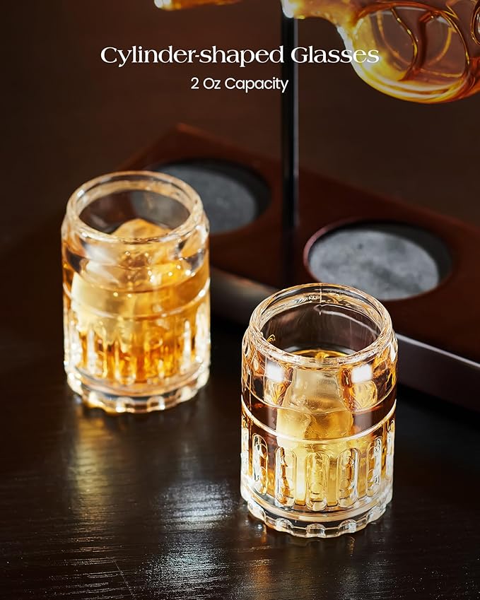 Birthday Gifts for Men Dad, Kollea Gun Whiskey Decanter Set with Shot Glass, Cool Anniversary Ideas for Him Husband Brother, Funny Military Retirement Present, Home Bar Drinking Party, New Year