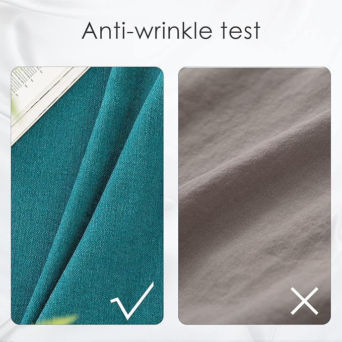 BALCONY & FALCON Rectangle Tablecloth Washable Wrinkle Resistant and Water Proof Table Cloth Decorative Linen Fabric Tablecloths for Dining Parties Kitchen Wedding and Outdoor Use (Teal, 47x63)