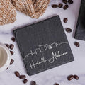Blue Ridge Mountain Gifts - Huntsville AL Skyline Coasters, Set of 4 - Huntsville Alabama Souvenir, Slate Coasters with Minimalist Skyline, Housewarming Gift for Friends, Family, & Neighbors