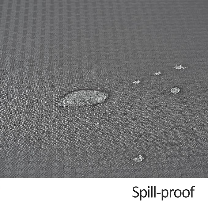 maxmill Tablecloth Stain Resistant Waterproof Wrinkle Resistant Spillproof Washable Soft Weaved Texture Table Cloth for Dining Room, Indoor Outdoor Use, Rectangle 60 x 140 Inch, Charcoal Gray
