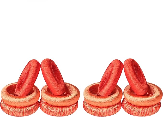 Thread Napkin Ring Set of 24 - Beautiful Elegant Fancy Decorative Napkin Holder for Dining Table Décor, Farmhouse, Wedding, Dinner, Party, Family Gathering, Easter, Everyday Use - Red Combo