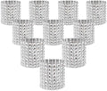 KPOSIYA Napkin Rings, Pack of 60 Rhinestone Napkin Rings Diamond Adornment for Place Settings, Wedding Receptions, Dinner or Holiday Parties, Family Gatherings (60, Silver)