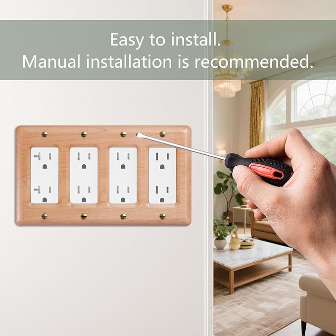 Maple Wood Light Switch Covers Wall Plate Oversized Wall Plate Covers For Light Switches
