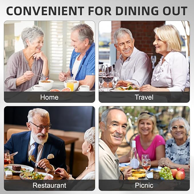 Weighted Utensils for Hand Tremors and Parkinson's Patients-Adaptive Utensils-3 Piece Set Weighted Silverware for Elderly, Arthritis, Weak Hand Grip.Gifts for Parkinsons Patients