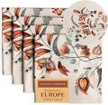 Maison d' Hermine Cloth Napkins Set of 4 100% Cotton for Thanksgiving Christmas Decorations Everyday Reusable Square Fall Napkins Cloth Washable Dinner Party (Dalida, 20"x20")