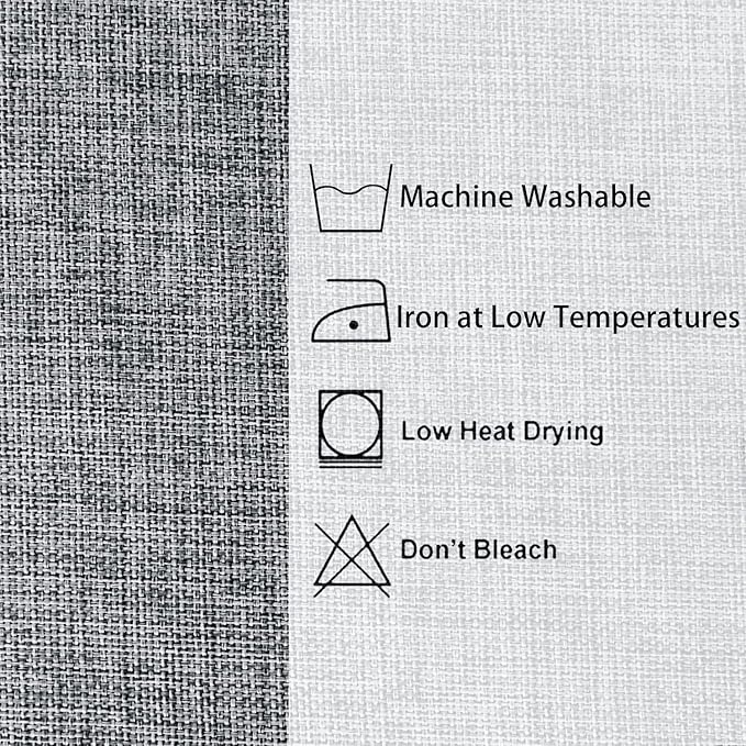 Hiasan Faux Linen Rectangle Tablecloth - Wrinkle and Stain Resistant Washable Table Cloth for Kitchen Dining Room Holiday Table Cover for Dinner, Grey, 70 x 120 Inch