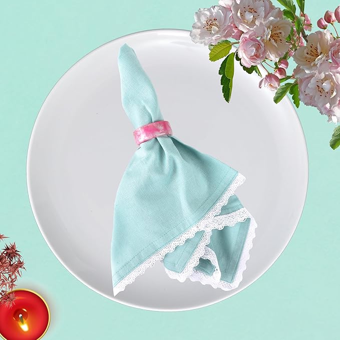 ALPHA Living HOME Epoxy Resin Napkin Rings -Set of 12 Colorful Napkin Ring Holders 1.5" Napkin Rings for Christmas Party Decoration, Dinning Table, Family Gatherings, Table Décor(Multi Pastel)