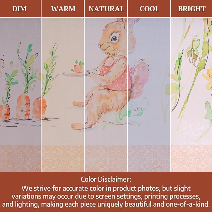 Maison d' Hermine Table Cloth Round Table 100% Cotton 69 Round Inches Tablecloth Reusable Decorative for Dining Room Farmhouse Home Valentines Day Decorations Spring Summer - Bunny Party