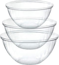 PLASTICPRO Disposable Combo Set of Salad Bowl Includes 4, 48 Ounce 4, 96 oz 4, 150 Ounce Round Crystal Clear Plastic Serving Bowl