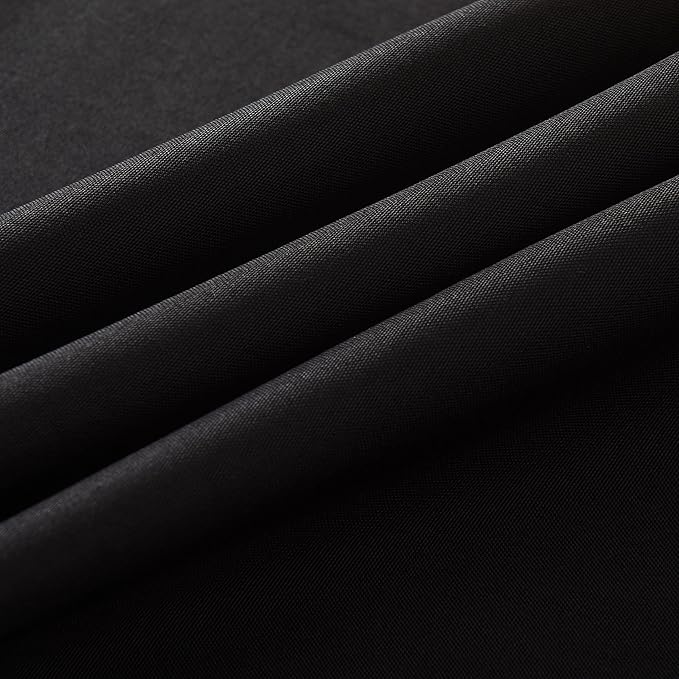 2-Pack 60x84 inch Black Table Cloths, Solid Stain and Wrinkle Resistant Oblong Tablecloth, Premium Plain Weave Polyester Fabric Rectangle Table Linen Covers for Hotel, Banquet