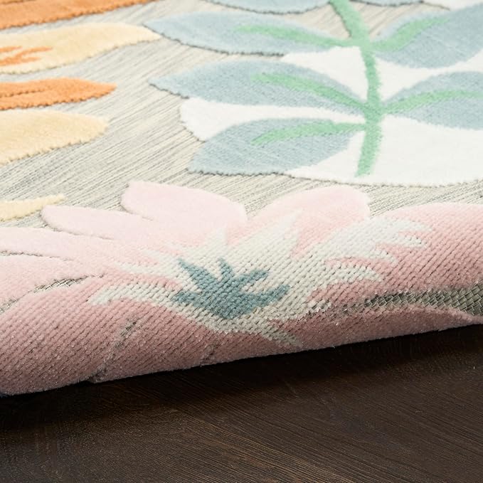 Nourison Home Suncoast Multicolor 9' x 12' Area Rug - Easy Clean, Non Shedding, Bed Room, Living Room, Dining Room, Kitchen (9' x 12')