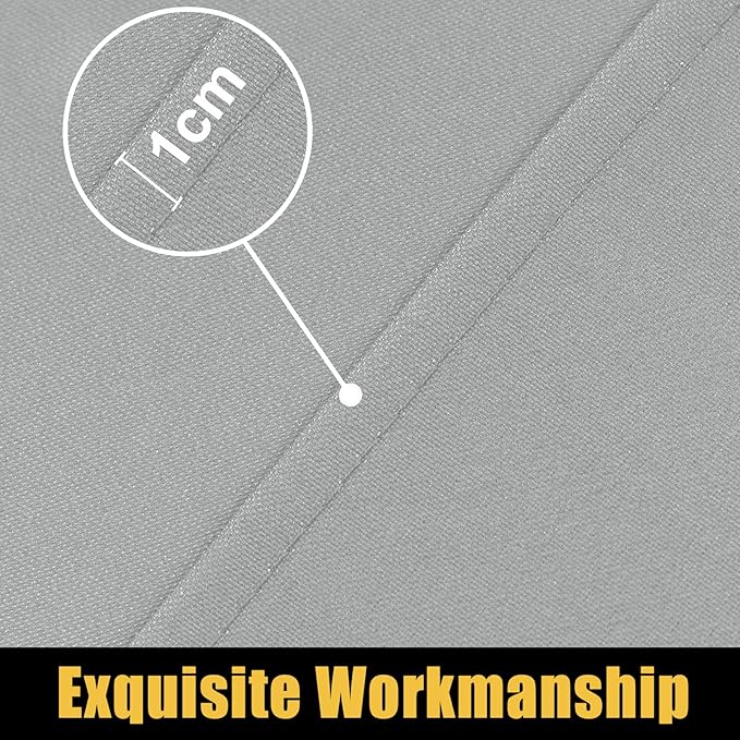 Smiry Rectangle Picnic Table Cloth, Waterproof Elastic Fitted Tablecloths for 4 Foot Tables, Washable Polyester Table Cover for Camping, Outdoor and Indoor (Light Grey, 30"x48")