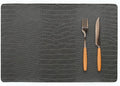 Set of 4 Faux Leather Placemats, PU Table Mats, Waterproof, Stain Resistant, Heat Resistant, Easy to Clean for Kitchen Dining Table,Conference Table
