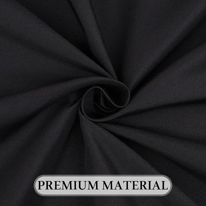 8 Pack Black Tablecloth 90 x 156 Inch Rectangular Table Cloth for 8 Foot Rectangle Tables, Wrinkle Resistant Washable Polyester Fabric Table Covers for Wedding Party Banquet Buffet and Camping
