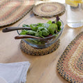 Homespice Russet Jute Braided Trivets for Table, Warm Country Decor, Set of 3, Multicolor 8" Round Heat Resistant Mats - Rich Colors, Easy to Clean, Durable and Protects Furniture