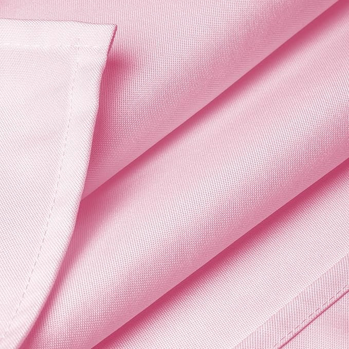 Lann's Linens 90 x 156 Inch Rectangular Tablecloth, Washable Polyester Fabric Table Cloth for Dining Tables, Parties, Restaurants, Weddings - Pink