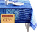 Maison d' Hermine Table Cloth Rectangle Table 100% Cotton 60 x 108 Inches Tablecloth Reusable Decorative for Dining Room Farmhouse Home Valentines Day Decorations Spring Summer - Indigo Love