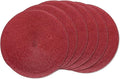 AHHFSMEI Round Braided Placemats 15 Inch Round Table Mats for Dining Tables Natural Woven Heat Resistant Place mats Set of 6 (Burgendy Red)