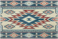 Ethnic Aztec Placemat Set, Vintage Bohemian Rustic Farmhouse Blue Red Mystic Native Tribal Geometric Totem Pattern Home Decor Linen Table Mats for Dining Room Kitchen Party (17x12in) x6P