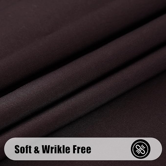 Smiry Rectangle Table Cloth, Waterproof Anti-Scratch Polyester Tablecloth, Decorative Washable Fabric Table Cover for Dining, Buffet, Parties and Outdoor, 54x78, Coffee