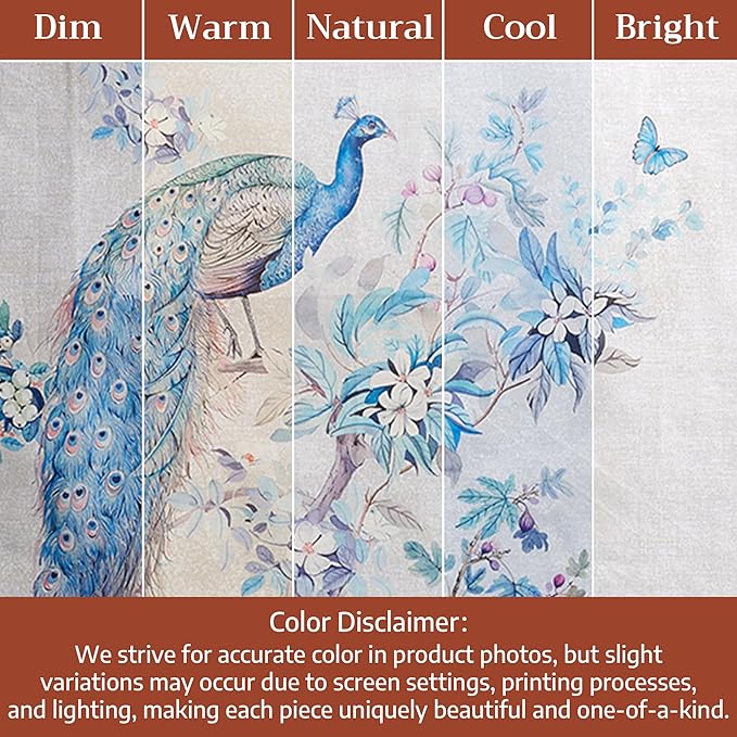 Maison d' Hermine Premium Table Cloth Rectangle Table 100% Combed Cotton 120 x 70 Inches Tablecloth Reusable Decorative for Dining Room, Farmhouse, Party, Festive & Wedding - Peacock Utopia - Orginal