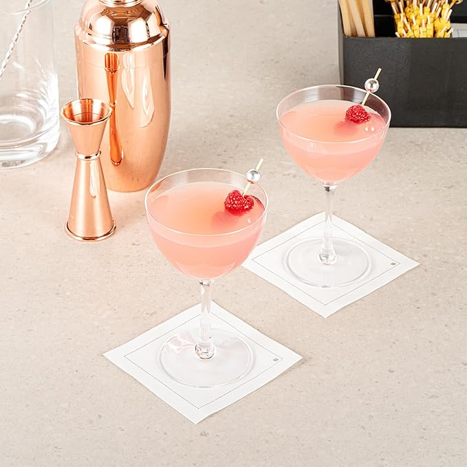 Restaurantware-Vetri 8 Ounce Nick And Nora Glasses, 6 Dishwashable Martini Glasses - No Lead, Vintage Inspired, Clear Glass Cocktail Drinkware, For Hosting Parties, Serve Whiskey, Gin And More