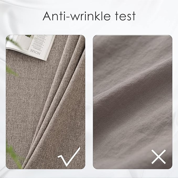 BALCONY & FALCON Rectangle Tablecloth Washable Wrinkle Resistant and Water Proof Table Cloth Decorative Linen Fabric Tablecloths for Dining Parties Kitchen Wedding and Outdoor Use (Taupe Gray, 55x95)