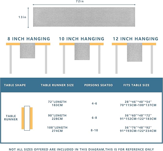 Table Runner 13 x 72 Inches Long, Cotton Linen Farmhouse Style Grey Table Linen for Kitchen Dining Coffee Table Parties Wedding Home Decor (Modern-Grey, 13” x 72”)