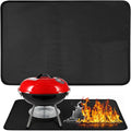 SUNICO Heat Resistant Mats for Countertop and Grill Table, Fireproof Small Grill Mats for Outdoor Grill Table Mat, Portable Charcoal and Gas Grill, Hibachi Grill, Pizza Oven 15x18x0.04in, Black