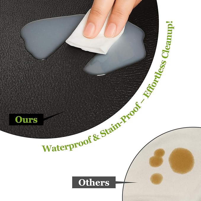 Warmstar Leather Table Cover 16 x72 Inch, 1.8MM Thick PVC Table Protector Waterproof, Desk Cover Protector Non-Slip Table Pad for Kitchen, Dresser, Gaming Desk,Dining Room Table