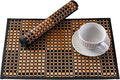 Bamboo Placemats Set of 4, Woven Table Mats for Dining Table Decor, Washable Place Mats for Kitchen Table, Non-Slip sushi rolling mat for Indoor and Outdoor