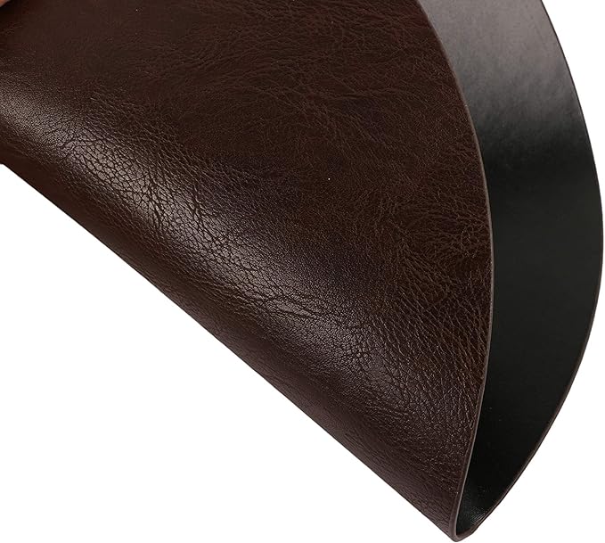 Set of 6 Embossed PU Leather Placemats, Waterproof Coffee Coasters, Kitchen Table Mats, Easy to Wipe Off for Dining Round Table