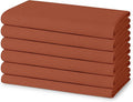 Blue Needles Solid Cloth Napkins Set of 6 Rust 100% Cotton Dinner Napkins 18x18 inches - Soft, Reusable, Absorbent & Washable Linen, Ideal for Christmas Events, Parties & Everyday Use