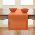 Solino Home Linen Pumpkin Hemstitch Table Runner 48 Inches - 100% Pure Linen Small Table Runner 14 x 48 Inch Ideal for Dresser and Coffee Tables - Classic Hemstitch
