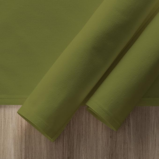 Calicot Placemats Set of 6 100% Cotton Washable Cloth Place Mats, Reusable Table Mats for Spring/Summer & Thanksgiving Christmas Decorations Kitchen Dining Party Wedding (Sap Green, 13" x 19")