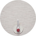Chilewich Bamboo Placemats Set of 4 - Round Woven Placemats - Reusable, Stain-Resistant, Indoor/Outdoor Tabletop Protection - 15" - Coconut
