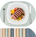 Oval Placemats for Dining Table Set of 2, Washable Leather Table Mats, Waterproof Heat-Resistant Non-Slip Kitchen Placemats, Simple Style Oval Design