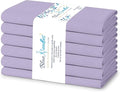 Blue Needles Solid Cloth Napkins Set of 6 Lavender 100% Cotton Dinner Napkins 18x18 inches - Soft, Reusable, Absorbent & Washable Linen, Ideal for Christmas Events, Parties & Everyday Use