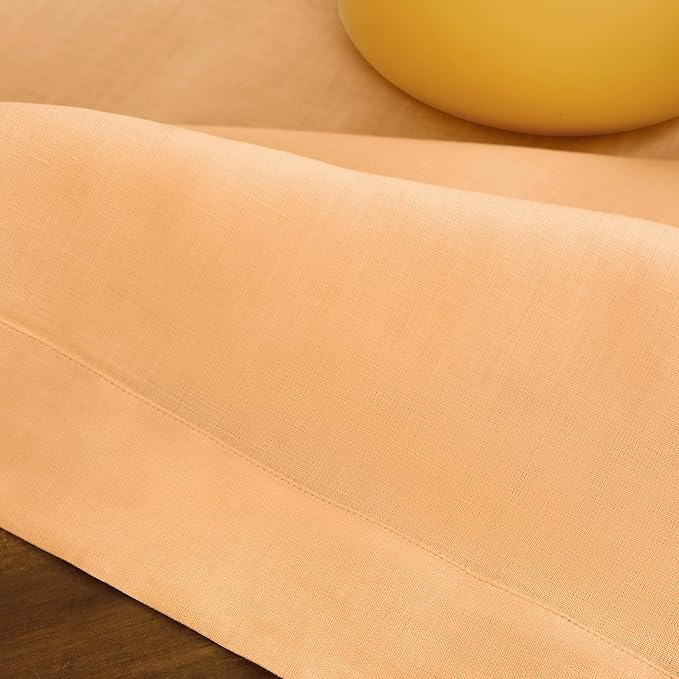 Solino Home Linen Napkins Set of 4-100% Pure Linen Peach Dinner Napkins Cloth 20 x 20 Inch for Valentines, Spring, Easter - Fete, Handcrafted and Machine Washable
