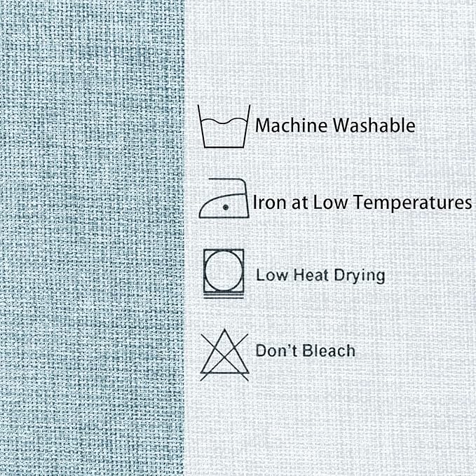 Hiasan 2 Pack Faux Linen Rectangle Tablecloth - Wrinkle and Stain Resistant Washable Table Cloth for Kitchen Dining Room Holiday Table Cover for Party Dinner, Lux Slate Blue, 30 x 60 Inch