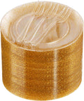 Festiva 200Pcs Gold Glitter Dessert Plates 6.3" with Forks 5"-Small Plastic Dessert/Cake/Appetizer Plates Disposable for 100 Guests Easter Party &Wedding& Birthday&New Year