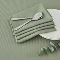 maxmill Cloth Napkins Weaved Texture Pattern Soft Comfortable and Luxury Serviette for Restaurant Family Dinners Weddings Parties and Banquets Set of 4 Pieces, 20 x 20 Inch Sage Green