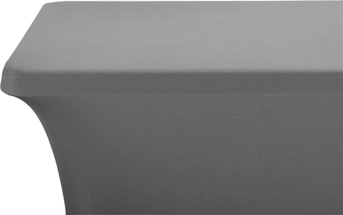 LZY Spandex Fitted Stretch Table Cover for 4ft or 6ft or 8ft Folding Table, Rectangular Cocktail Tablecloth, Perfect for Party or Banquet