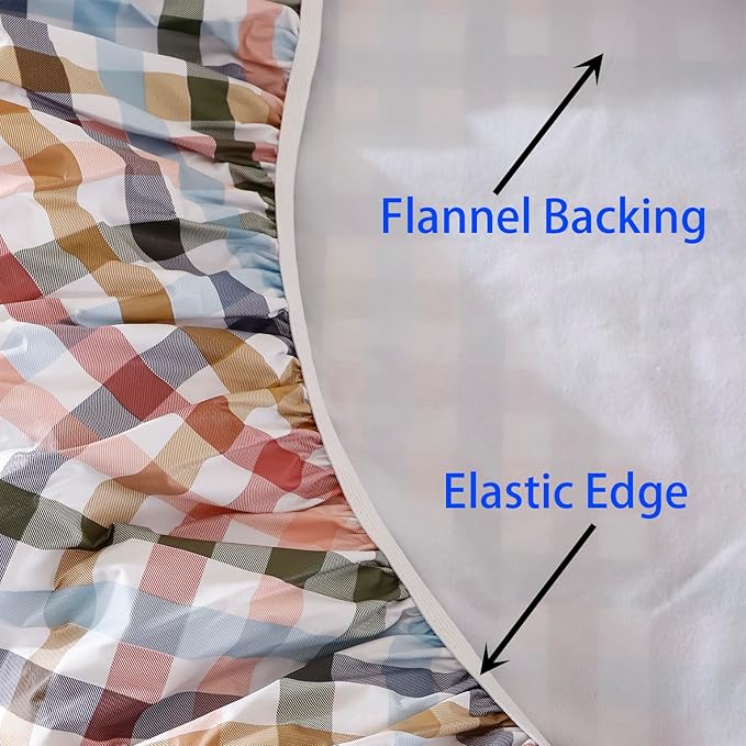Walrus Round Vinyl Fitted Tablecloth with Flannel Backing Elastic Edge Design Table Cover Waterproof Oil-Proof PVC Table Cloth Stain-Resistant Best for 57"-66" Round