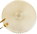 FAVE 10 PCS Gold Vinyl Round Placemats, Spiral Hollow Out Design for Large Gatherings, Party Decor, Birthdays, Restaurant (15 Inch,10PCS)