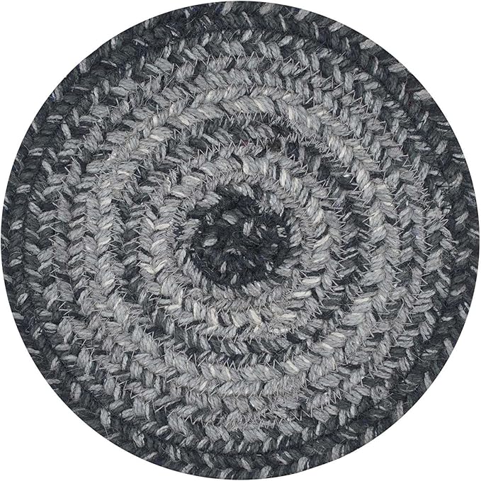 Homespice Flint Hill Jute Braided Kitchen Trivets for Hot Dishes, Warm Primitive Decor, Set of 6, Grey 8" Round Heat Resistant Mat - Rich Colors, Easy to Clean, Durable and Protects Furniture