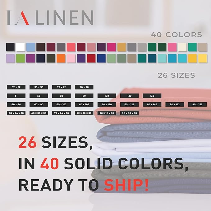 LA Linen Polyester Poplin Washable Square Tablecloth, Stain and Wrinkle Resistant Table Cover 72x72, Fabric Table Cloth for Dinning, Kitchen, Party, Holiday 72 by 72-Inch, Fuchsia