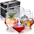 Hexagon Stemless Wine Glasses Set of 6 – Elegant 10.5 oz, Durable, Dishwasher Safe, Spill-Proof Design, Perfect for Wine, Cocktails, Whiskey, Everyday Use, Dinner Parties, and Entertaining, Giftable